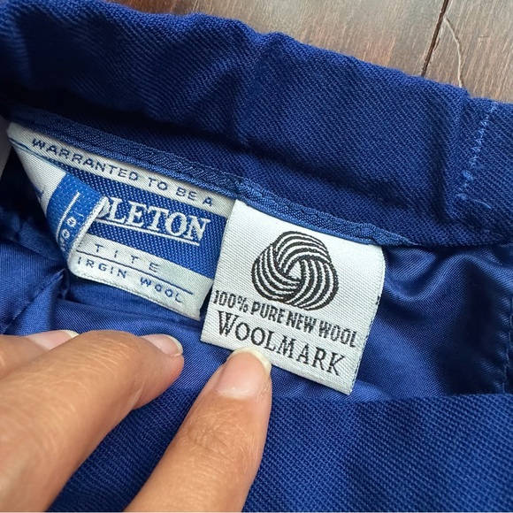 Pendleton Women's Vintage 100% Wool Skirt Size 8 Petite Preppy Academia Blue - Picture 3 of 7